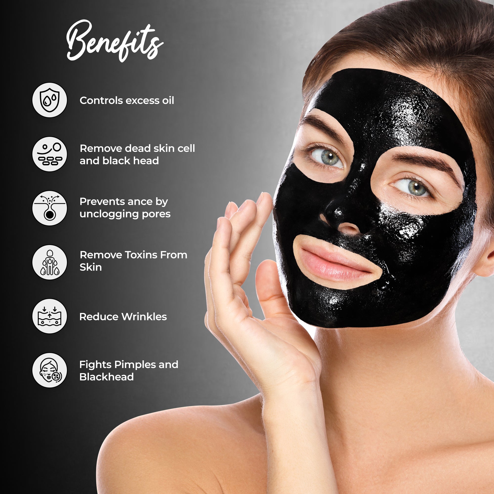 BioSparsha Advanced Charcoal Peel-Off Mask - 150g